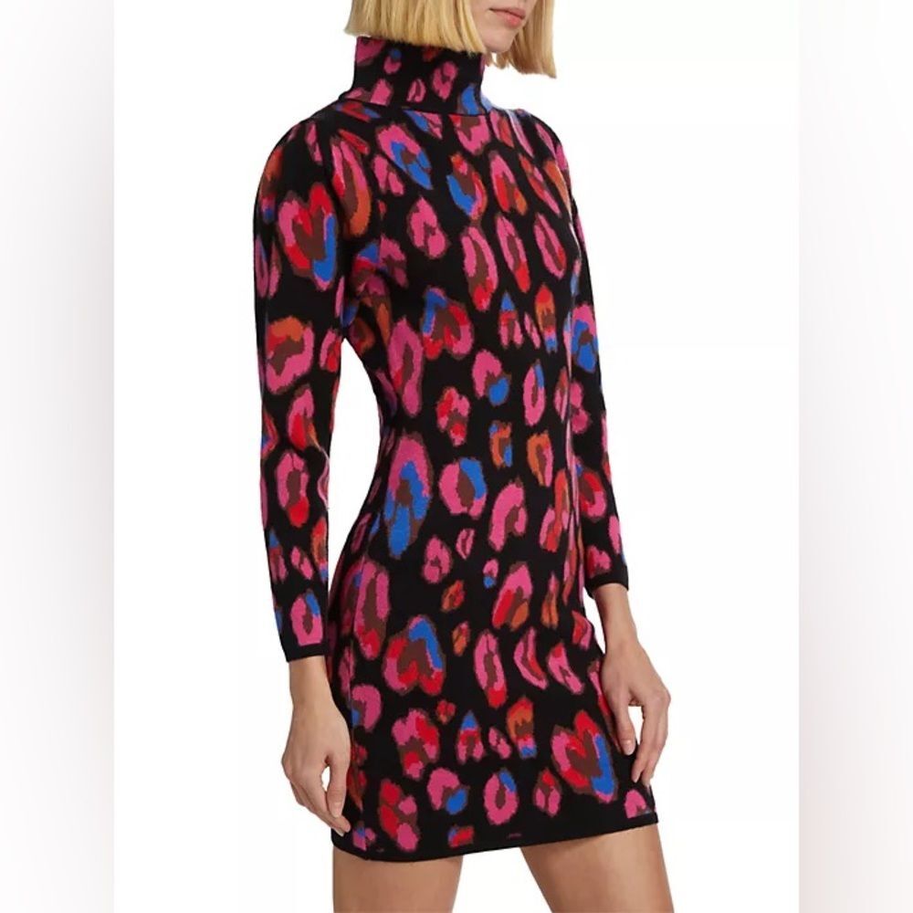 Farm Rio Iridescent Leopards Knit Minidress NWT Size XS